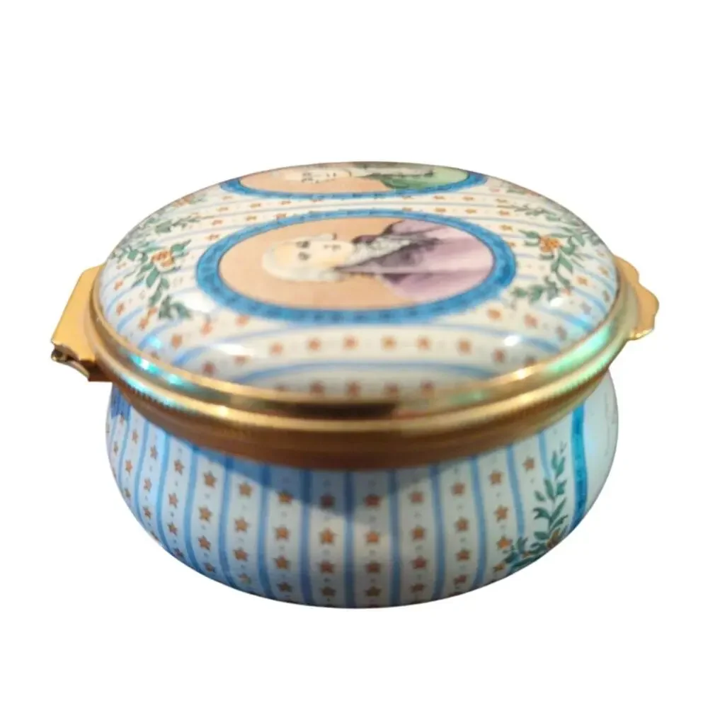 Halcyon Days Enamel Box 1976 Founding Fathers Washington Madison Dec of Independ